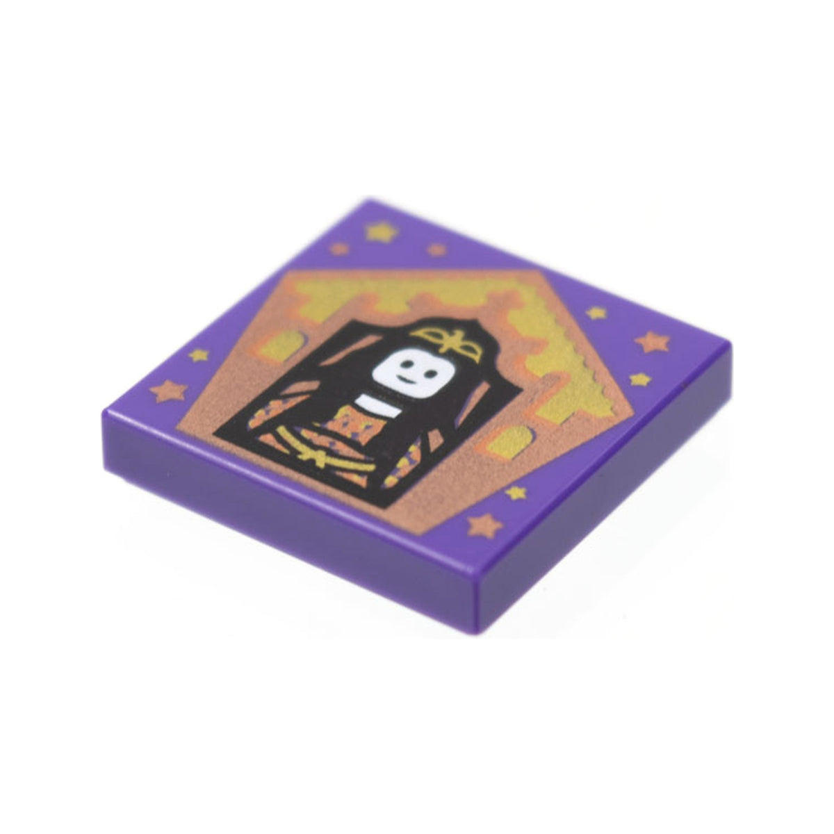 LEGO® Tile 2 x 2 with HP Chocolate Frog Card Rowena Ravenclaw Pattern 3068pb1740 dunkelviolett