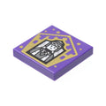 LEGO® Tile 2 x 2 with HP Chocolate Frog Card Jocunda Sykes Pattern 3068pb1741 dunkelviolett