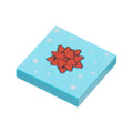 LEGO® Tile 2 x 2 with Red Gift Bow and Silver Stars Pattern 3068pb2044 azurblau