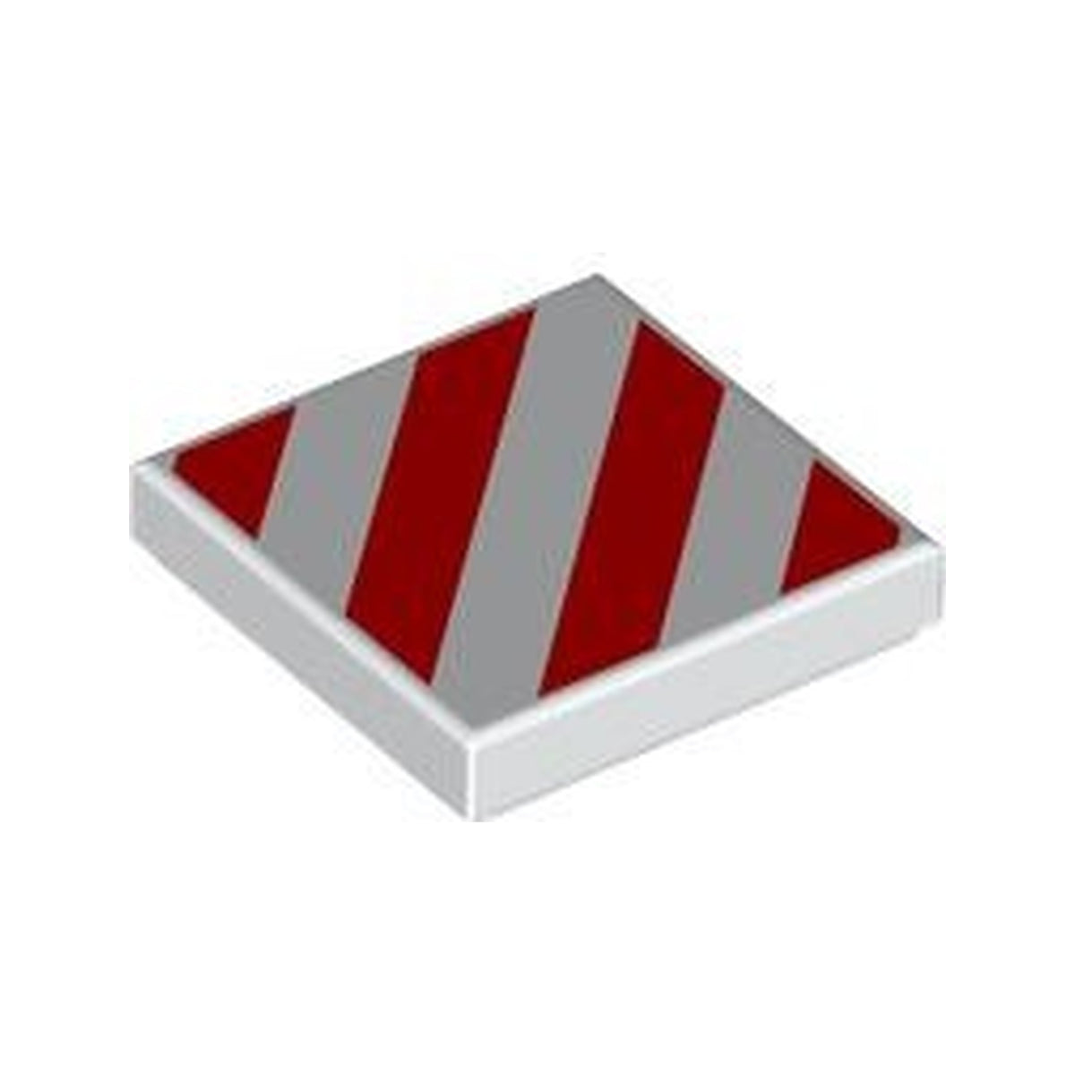 LEGO® Tile 2 x 2 with Red Danger Stripes Pattern 3068pb2459 weiss