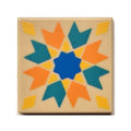 LEGO® Tile 2 x 2 with Dark Turquoise and Orange Chevrons, Yellow Diamonds, Blue Star Pattern 3068pb2562 beige