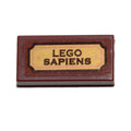 LEGO® Tile 1 x 2 with 'LEGO SAPIENS' Pattern (Sticker) - Set 21320 3069pb0749 braun