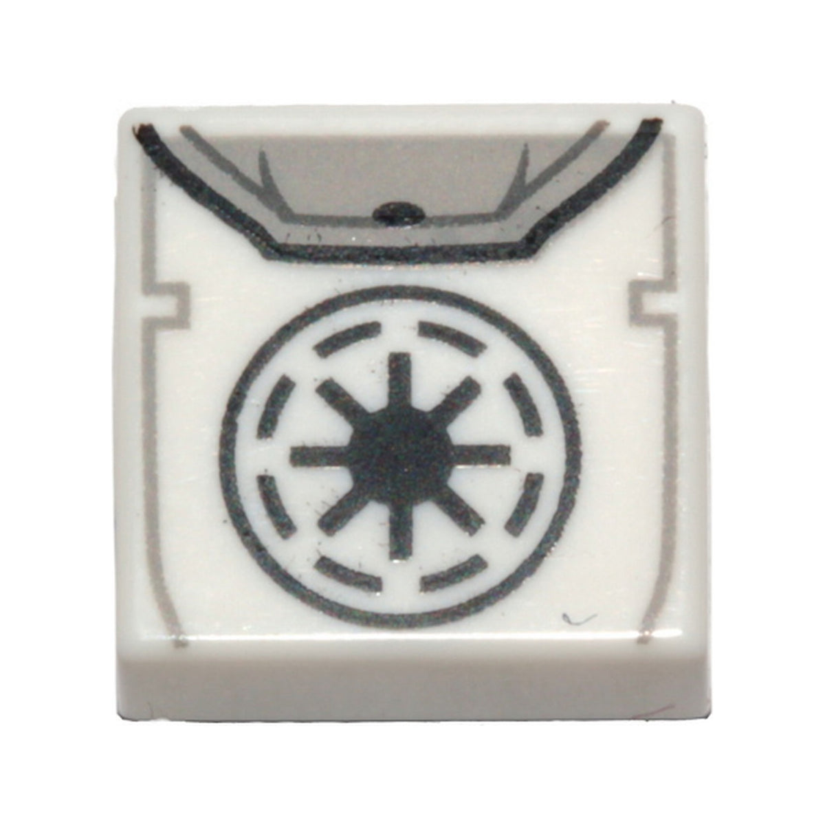 LEGO® Tile 1 x 1 with Black SW Galactic Republic Logo Backpack Pattern 3070pb268 weiss