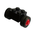 LEGO® Brick, Modified 2 x 2 with Red Wheels for Dually Tire with Black Tires Smooth Small Dually (3137c02 / 7b) 3137c02assy1 schwarz