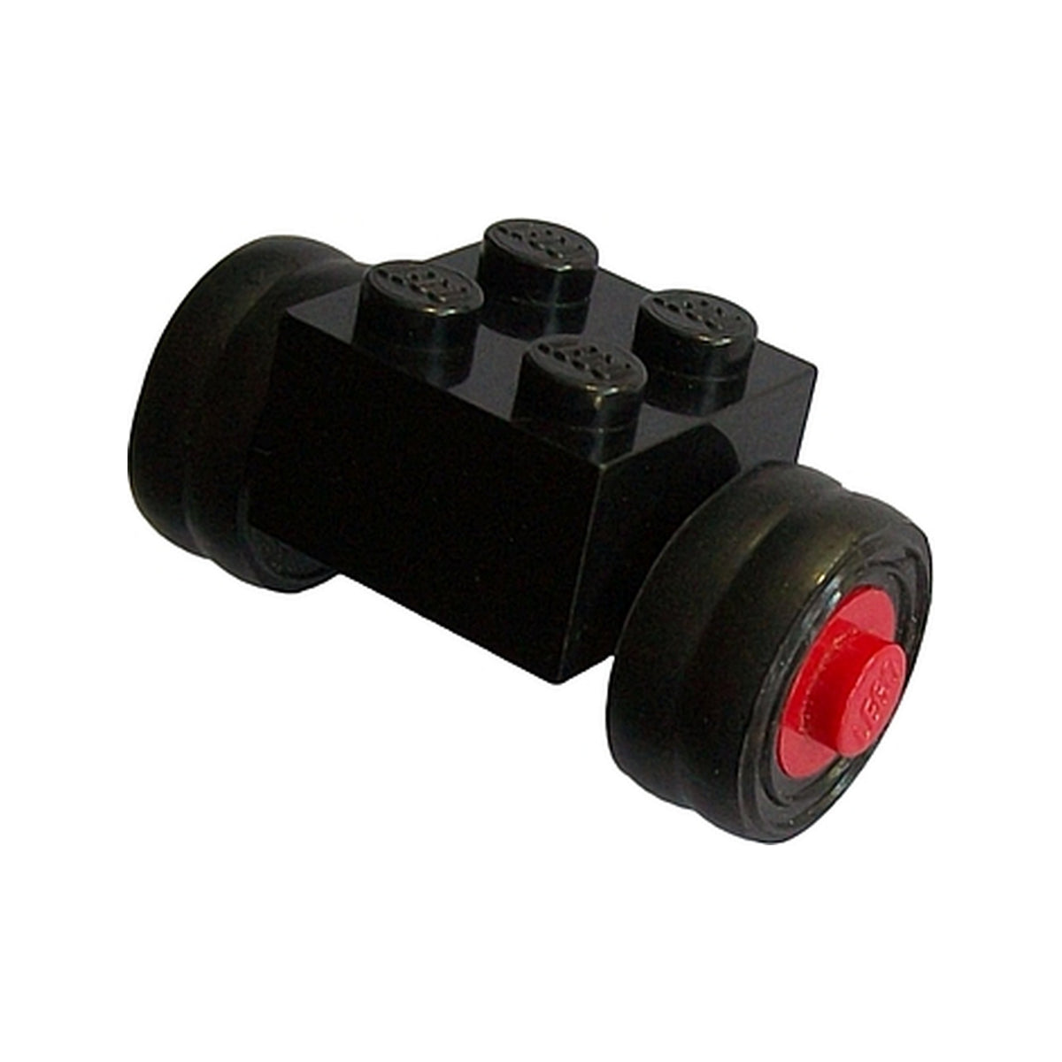 LEGO® Brick, Modified 2 x 2 with Red Wheels for Dually Tire with Black Tires Smooth Small Dually (3137c02 / 7b) 3137c02assy1 schwarz