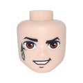LEGO® Mini Doll, Head Friends Male Large with Thin Black Eyebrows, Red Eyes, Back Elves Tattoo and Open Mouth Smirk Pattern 31516 hellnougat