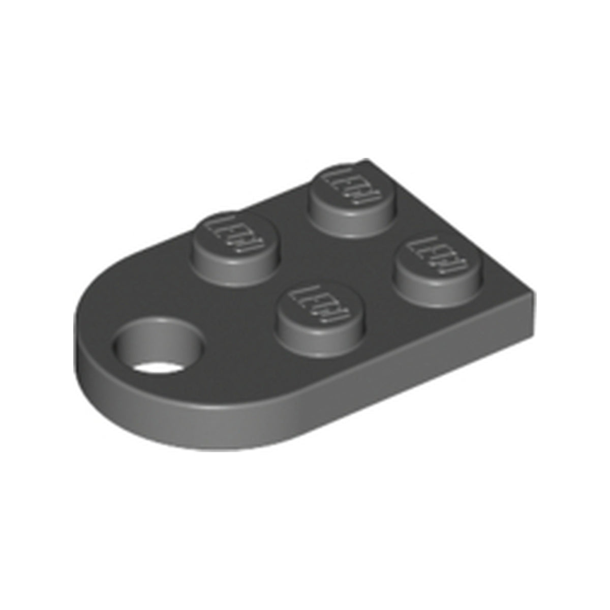 LEGO® Plate, Modified 2 x 3 with Hole 3176 dunkelgrau