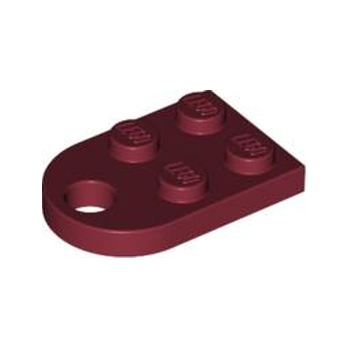 LEGO® Plate, Modified 2 x 3 with Hole 3176 dunkelrot