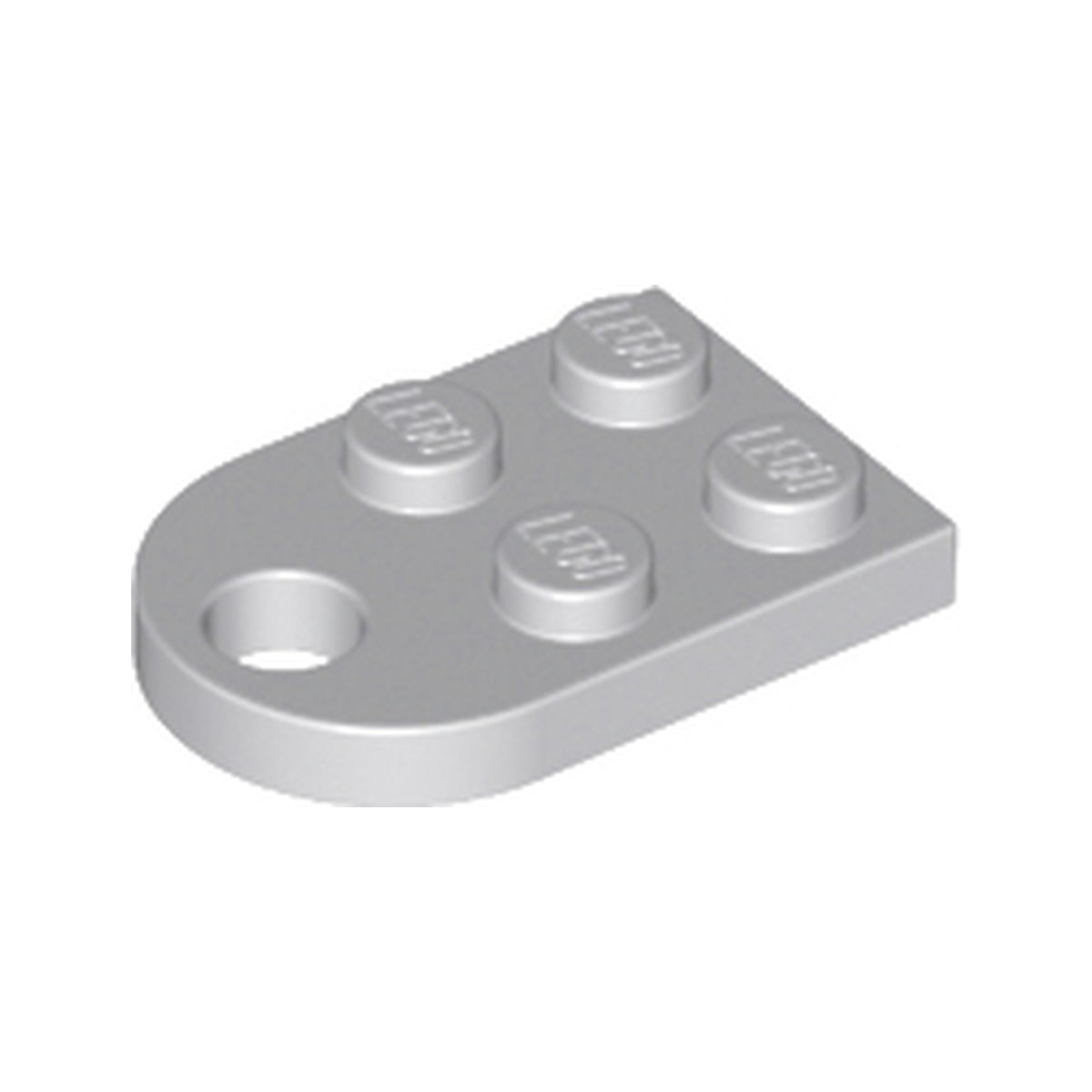 LEGO® Plate, Modified 2 x 3 with Hole 3176 hellgrau