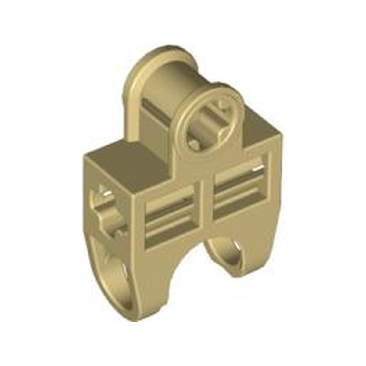 LEGO® Technic, Axle Connector 2 x 3 with Ball Joint Socket - Open Sides, Angled Forks with Closed Axle Holes 32174 beige
