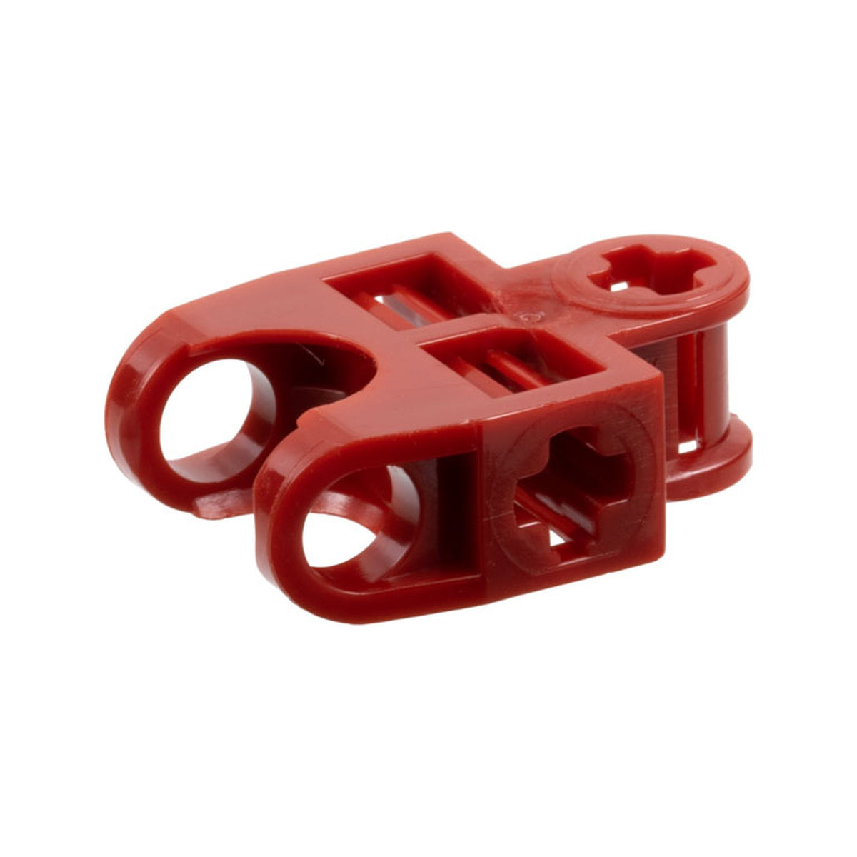 LEGO® Technic, Axle Connector 2 x 3 with Ball Joint Socket - Open Sides, Angled Forks with Closed Axle Holes 32174 dunkelrot