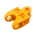 LEGO® Technic, Axle Connector 2 x 3 with Ball Joint Socket - Open Sides, Angled Forks with Closed Axle Holes 32174 hellorange