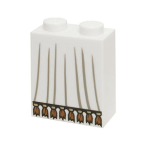 LEGO® Brick 1 x 2 x 2 with Inside Stud Holder with Robe and Tassels Pattern 3245cpb032
