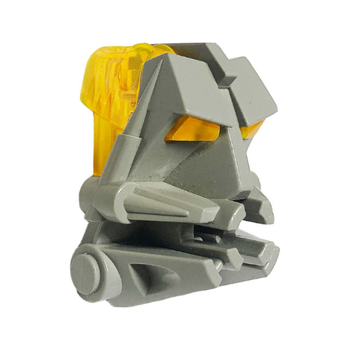 LEGO® Bionicle Head Connector Block 3 x 4 x 1 2/3 with Trans-Neon Yellow Eye / Brain Stalk (32553 / 32554) 32553c03 hellgrau (alt)