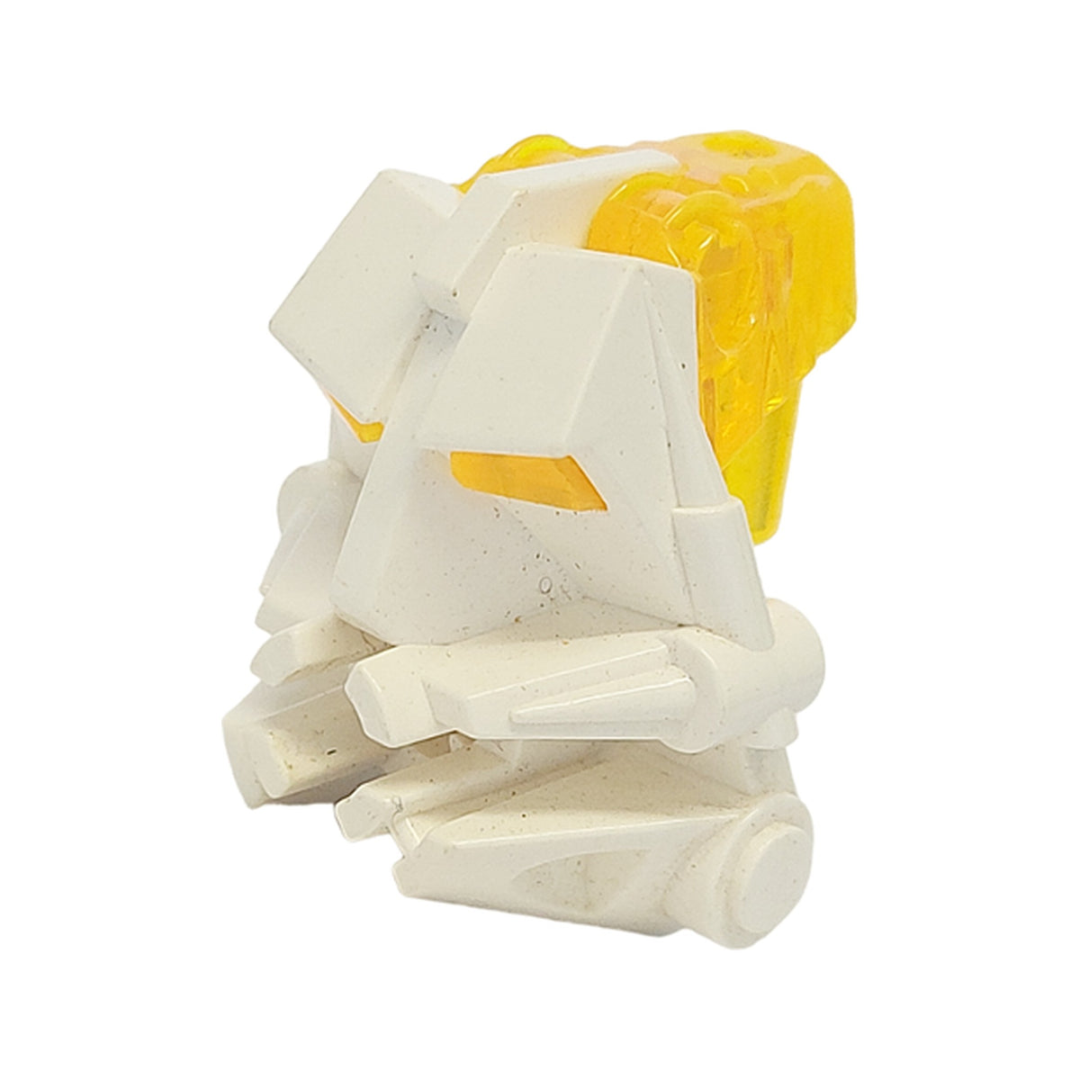 LEGO® Bionicle Head Connector Block 3 x 4 x 1 2/3 with Trans-Neon Yellow Eye / Brain Stalk (32553 / 32554) 32553c03 weiss