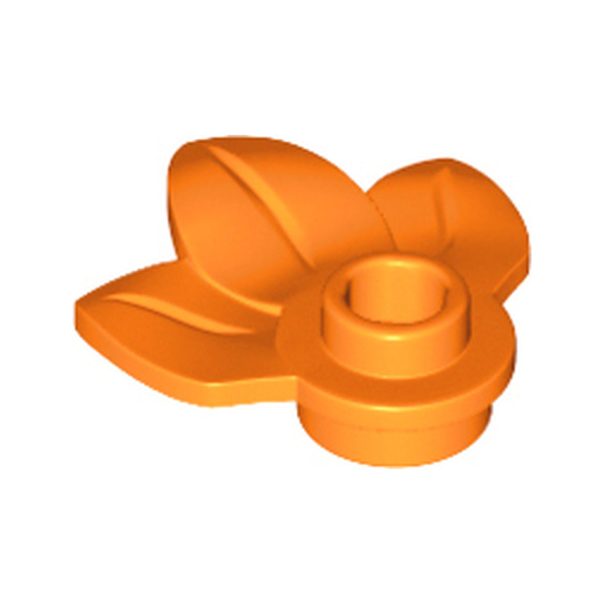 LEGO® Plant Plate, Round 1 x 1 with 3 Layered Leaves 32607 orange