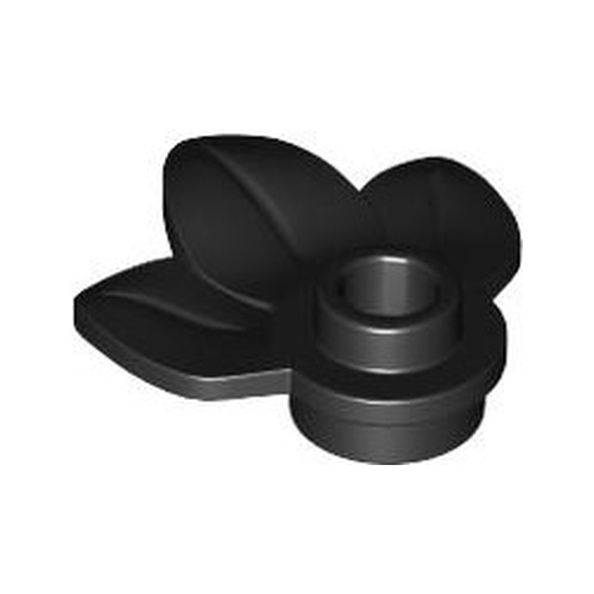 LEGO® Plant Plate, Round 1 x 1 with 3 Layered Leaves 32607 schwarz