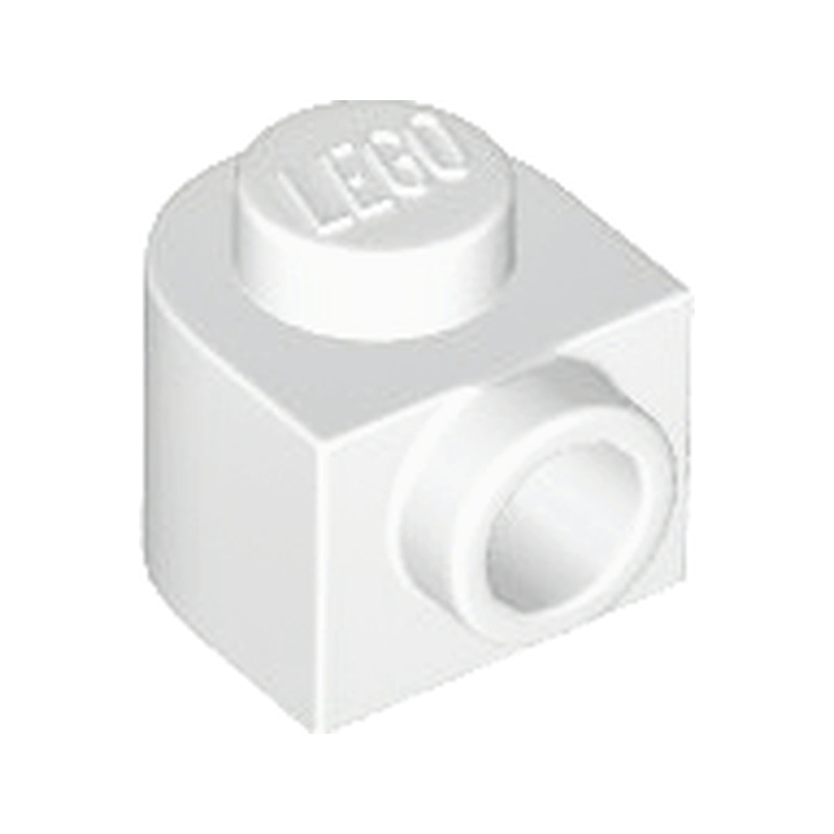 LEGO® Brick, Round 1 x 1 x 2/3 Half Circle Extended with Stud on Side 3386 weiss