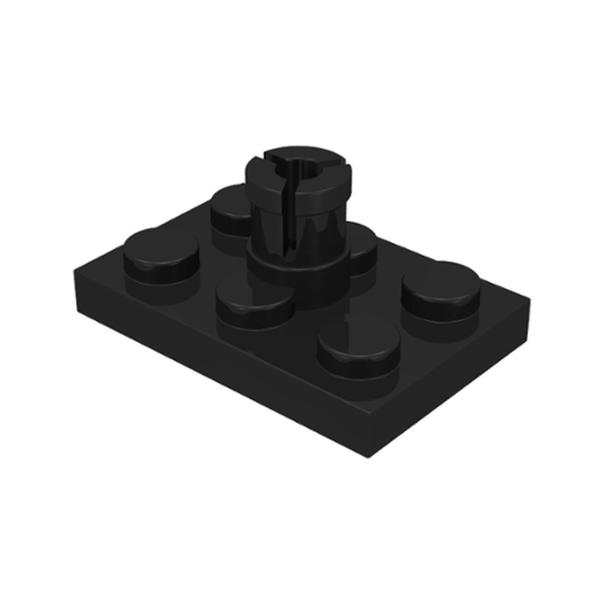 LEGO® Plate, Modified 2 x 3 with Helicopter Rotor Holder 3462 schwarz