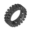 LEGO® Tire 24mm D. x 8mm Offset Tread - Interior Ridges 3483 schwarz