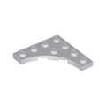 LEGO® Plate, Modified 4 x 4 with 3 x 3 Curved Cutout 35044 hellgrau