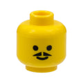 LEGO® Minifigure, Head Standard Grin with Pointed Moustache Pattern 3626p03 gelb