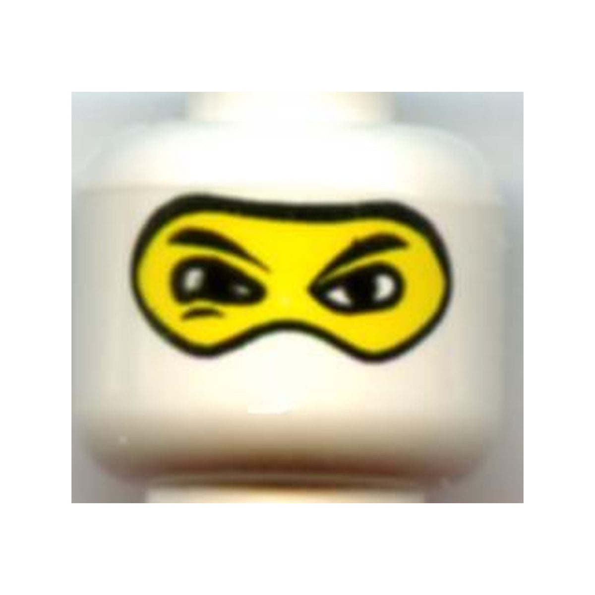LEGO® Minifigure, Head Balaclava with Eyes Hole and Nose Hump, Large Eye Whites and Squint Pattern 3626pb0184 weiss