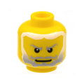 LEGO® Minifigure, Head Beard Gray Fading to White Hair, White Pupils Pattern (King Mathias) 3626pb0222 gelb