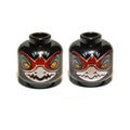 LEGO® Minifigure, Head Dual Sided Alien Chima Raven with Silver Beak and Dark Red Markings, Wide Eyes / Narrow Eyes Pattern 3626pb0891 schwarz