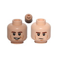 LEGO® Minifigure, Head Dual Sided Brown Eyebrows, Black Eyes with Pupils, Cheek Lines, Smile / Determined Pattern (SW Han Solo) 3626pb1044 hellnougat