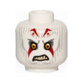 LEGO® Minifigure, Head Alien Pau'an with Yellow Eyes, Light Bluish Gray Lines and Red Markings Pattern (SW Inquisitor) 3626pb1254 weiss