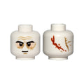 LEGO® Minifigure, Head Light Nougat Sunken Eyes, Wrinkles, Scar, 2 Large Scars on Back Pattern (SW Darth Vader) 3626pb1396 weiss