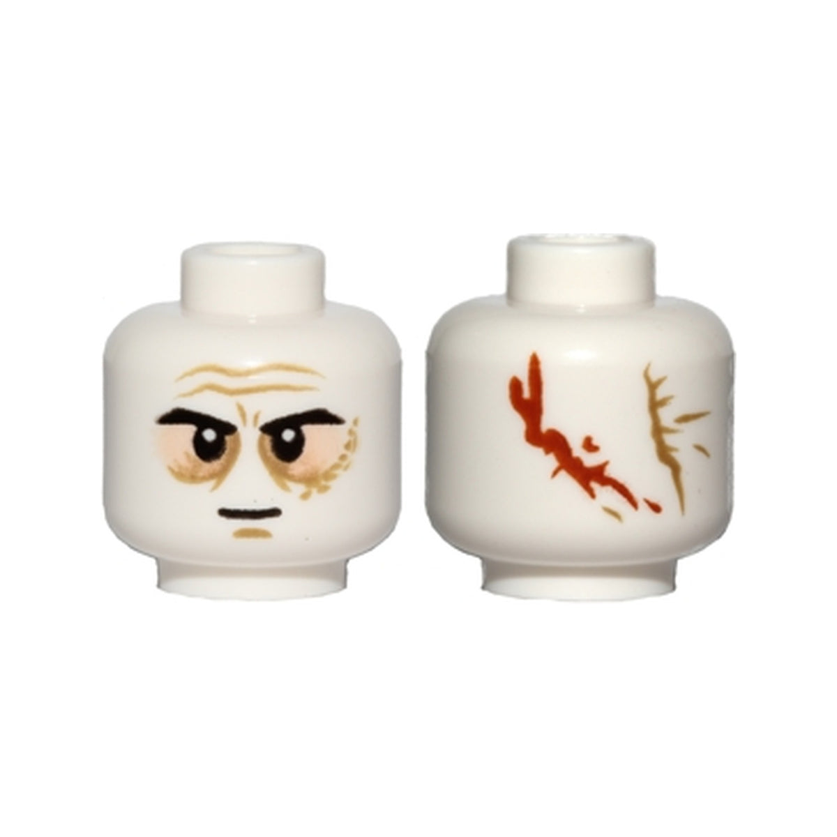 LEGO® Minifigure, Head Light Nougat Sunken Eyes, Wrinkles, Scar, 2 Large Scars on Back Pattern (SW Darth Vader) 3626pb1396 weiss