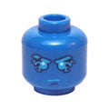 LEGO® Minifigure, Head Dark Azure Eyebrows, Mouth and Eyes with Lightning Pattern (Jay) 3626pb1415 blau