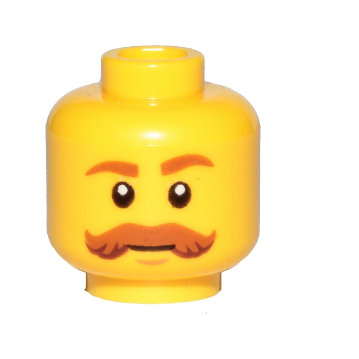 LEGO® Minifigure, Head Dark Orange Eyebrows and Bushy Moustache Pattern 3626pb1564 gelb