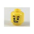 LEGO® Minifigure, Head Reddish Brown Eyebrows, Lopsided Open Grin with Teeth, Medium Nougat Anchor Beard Pattern 3626pb2146 gelb