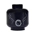 LEGO® Minifigure, Head Alien Dementor with Dark Bluish Gray Cheek Lines and Light Bluish Gray Round Mouth Pattern 3626pb2177 schwarz