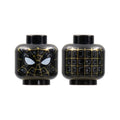 LEGO® Minifigure, Head Alien with Spider-Man Gold Webbing, Large White Eyes Pattern 3626pb2929 schwarz