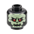 LEGO® Minifigure, Head Alien Yellowish Green Skull with Red Eyes Pattern 3626pb3198 schwarz