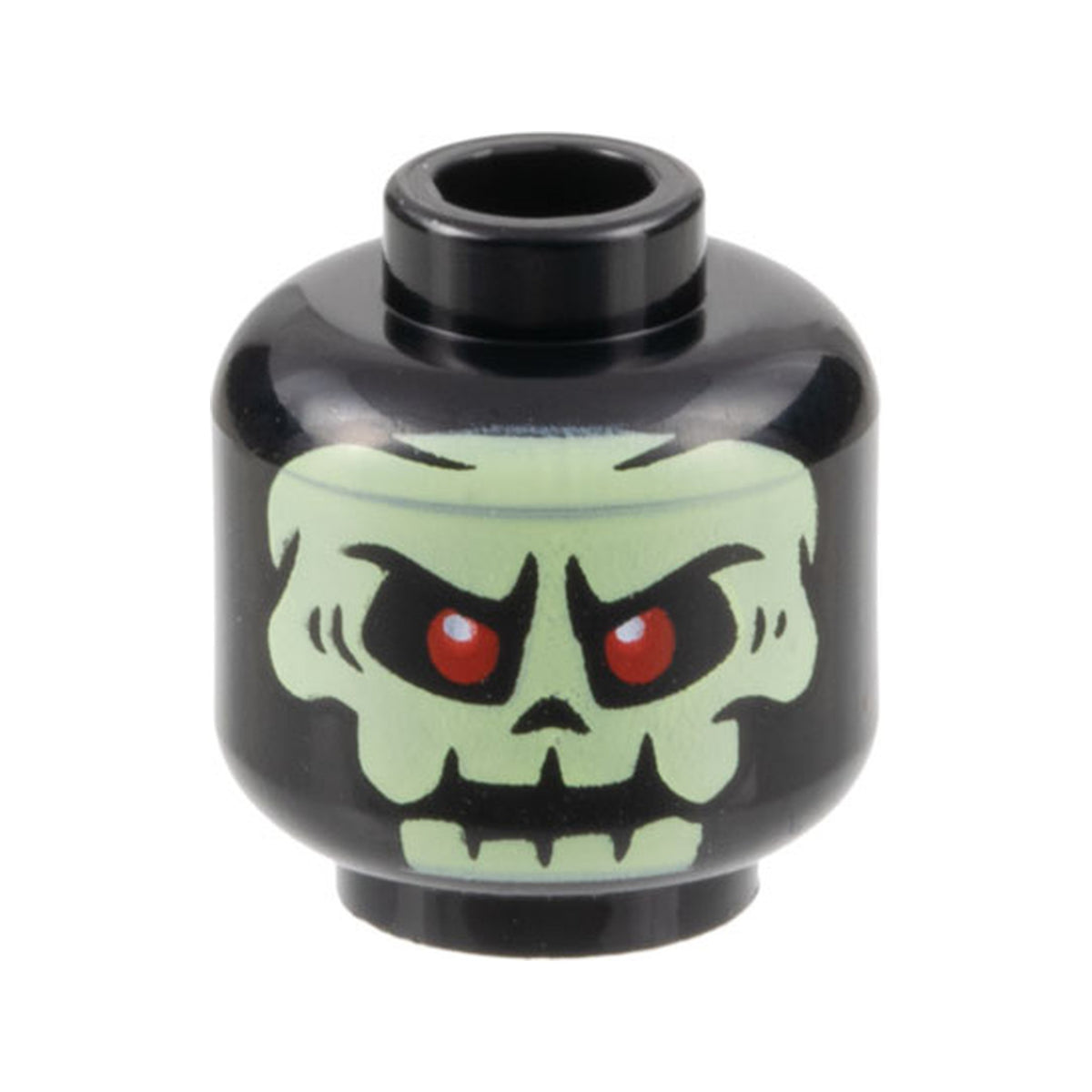LEGO® Minifigure, Head Alien Yellowish Green Skull with Red Eyes Pattern 3626pb3198 schwarz