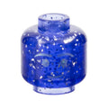 LEGO® Minifigure, Head Metallic Light Blue Eyebrows, Eyes, and Grin Pattern 3626pb3582 glitter trans-purple