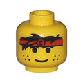 LEGO® Minifigure, Head Male Headband Red and Freckles Pattern 3626px101 gelb