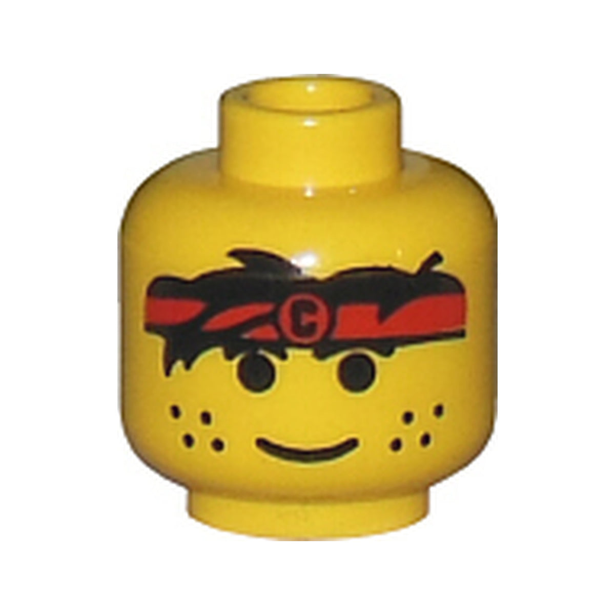 LEGO® Minifigure, Head Male Headband Red and Freckles Pattern 3626px101 gelb