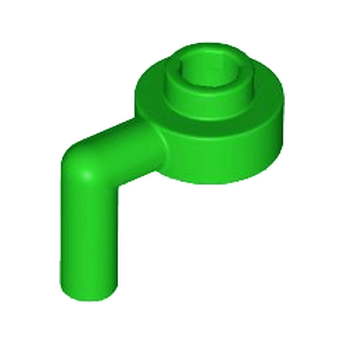LEGO® Plate, Round 1 x 1 Open Stud with Bar Arm Down 3661 leuchtend grün