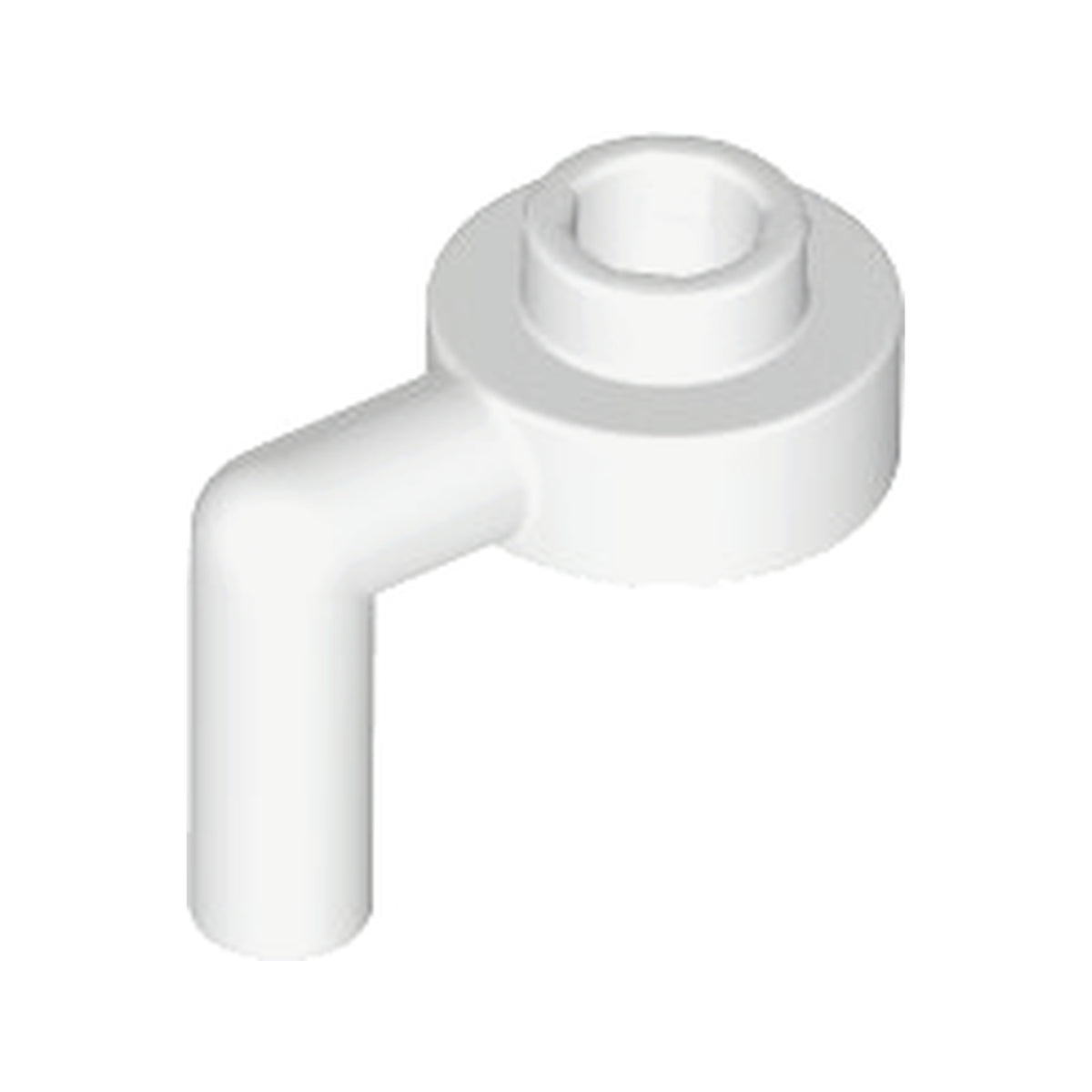 LEGO® Plate, Round 1 x 1 Open Stud with Bar Arm Down 3661 weiss