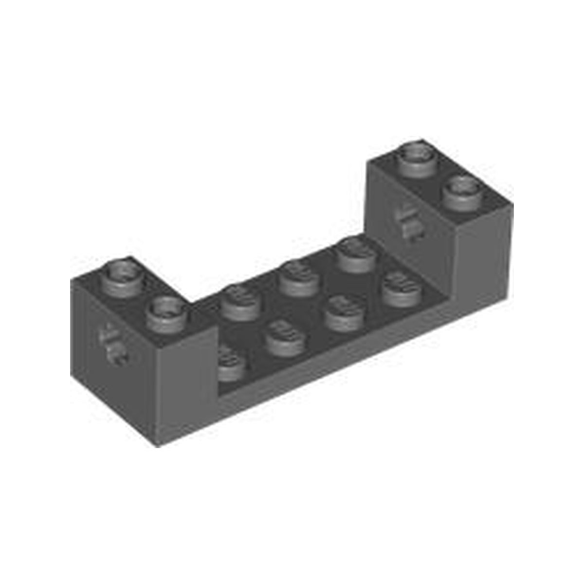 LEGO® Technic, Brick 2 x 6 x 1 1/3 with Axle Holes and Bottom Stud Holders 3668 dunkelgrau