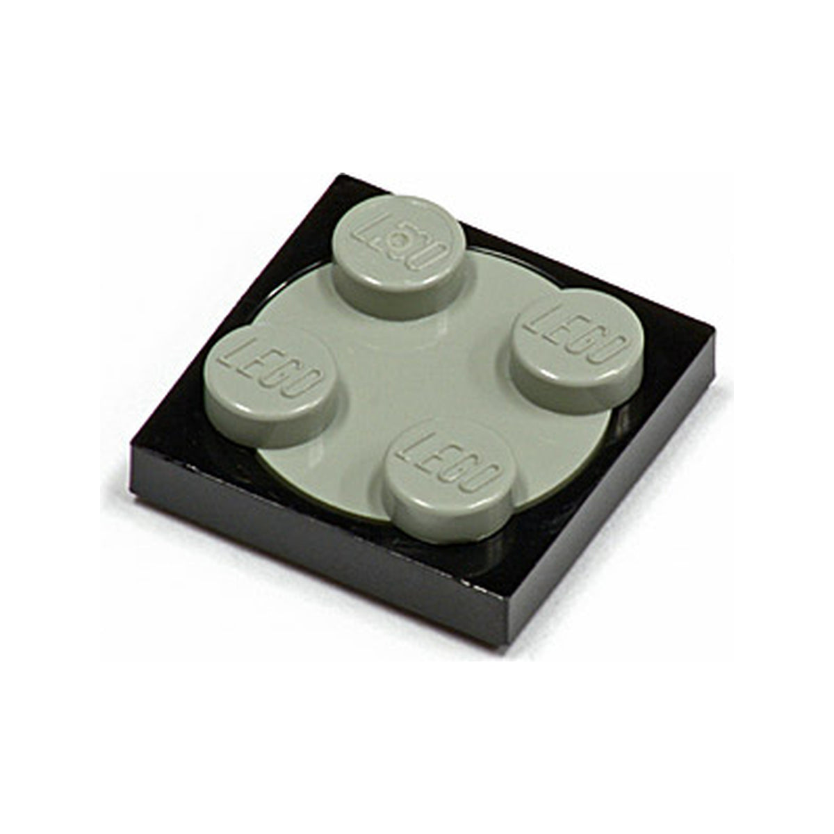LEGO® Turntable 2 x 2 Plate with Light Gray Top (3680 / 3679) 3680c01 schwarz