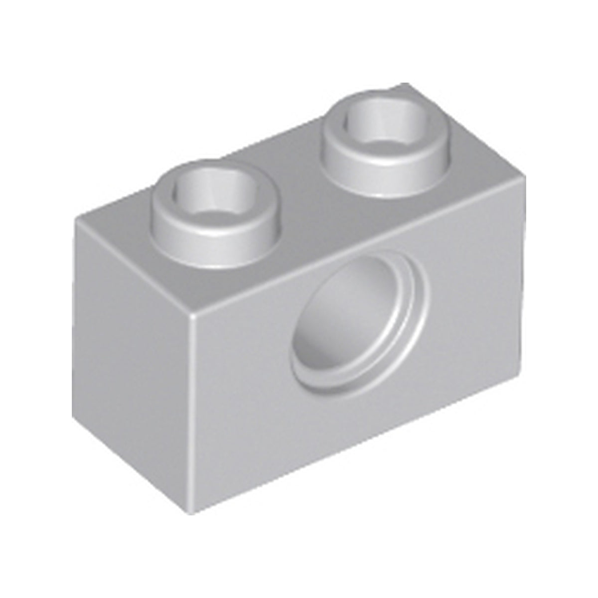LEGO® Technic, Brick 1 x 2 with Hole 3700 hellgrau