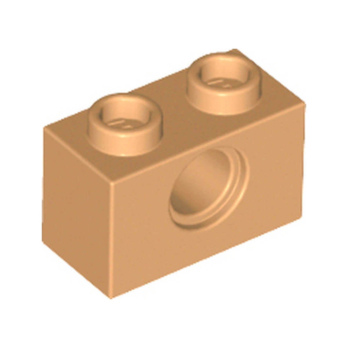 LEGO® Technic, Brick 1 x 2 with Hole 3700 mittelnougat