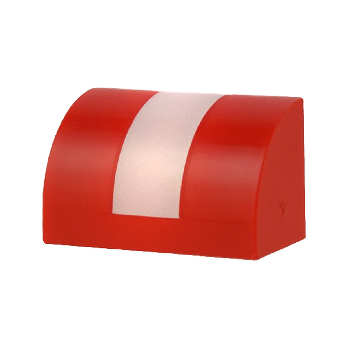 LEGO® Slope, Curved 1 x 2 with Bottom Stud Holder with Wide Vertical White Stripe Pattern (Super Mario Boomerang Bro / Fire Bro / Hammer Bro / Ice Bro Hat Back) 37352pb020 rot